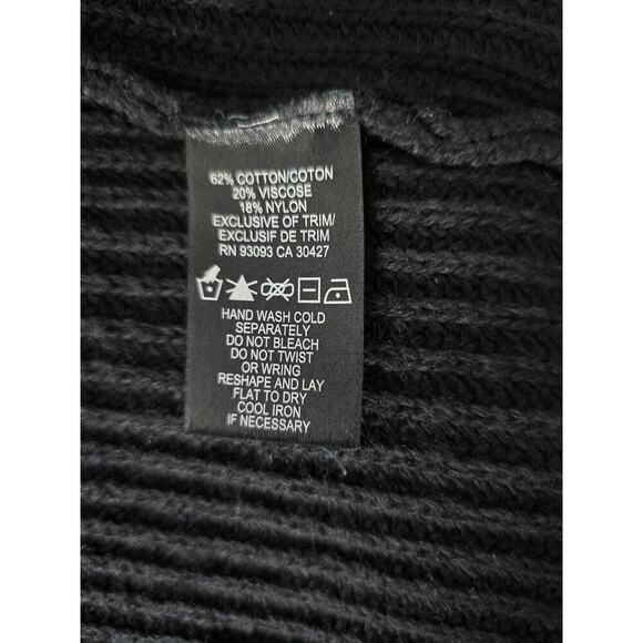 Nic and Zoe Trailblazer Fringe-Trim Black Open Cardigan M Cowgirl Western Boho - Picture 5 of 12